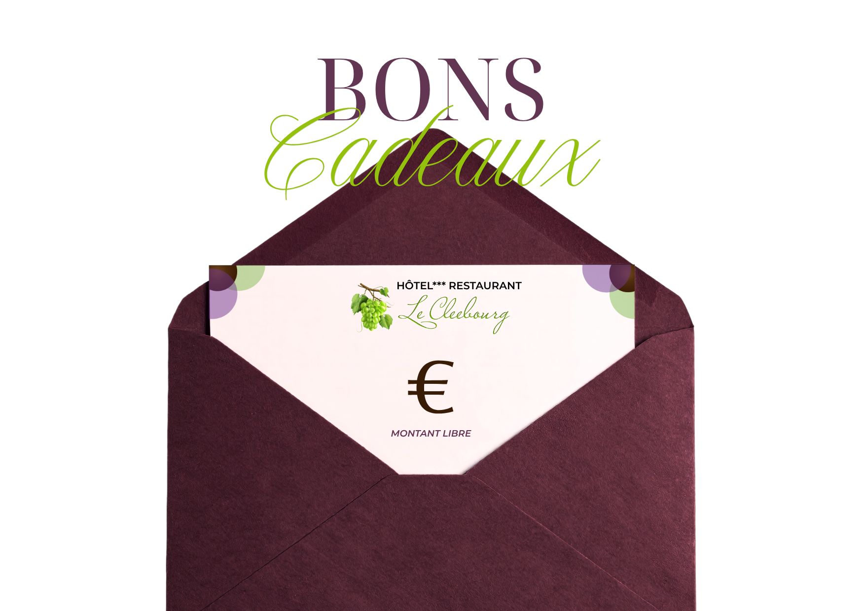 bon cadeau pour l'Hotel*** Restaurant le Cleebourg